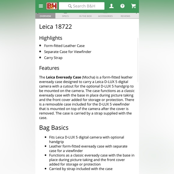 Leica 18722 Leather D-Lux 5 Ever-Ready Case - Picture 12 of 16